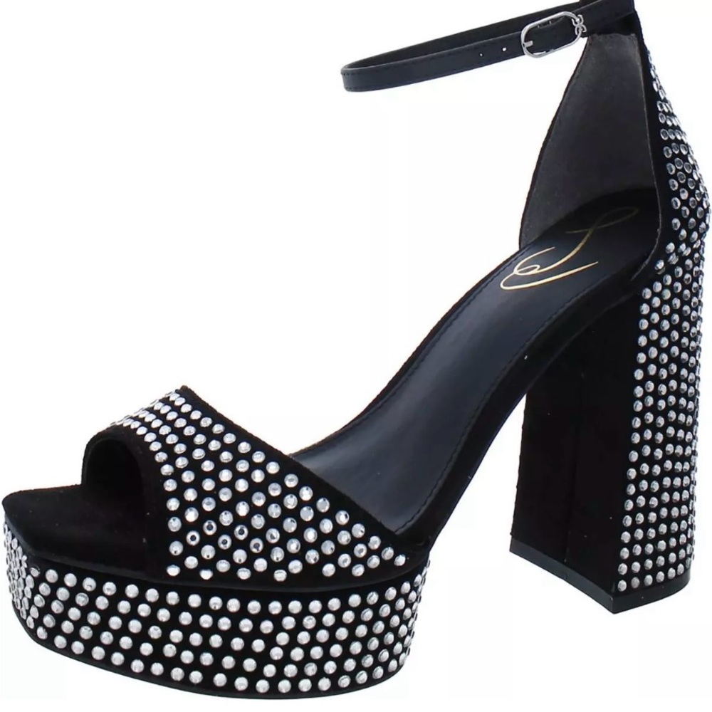 Sam Edelman Womens NELLIE GLITZ Faux Suede Ankle Strap Pumps Shoes sandals NIB 9